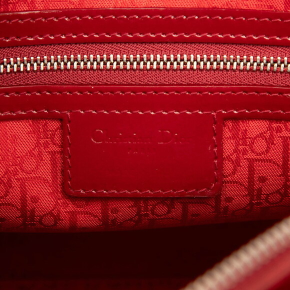 CHRISTIAN DIOR Red Leather Shoulder Bag - Picture 5 of 7
